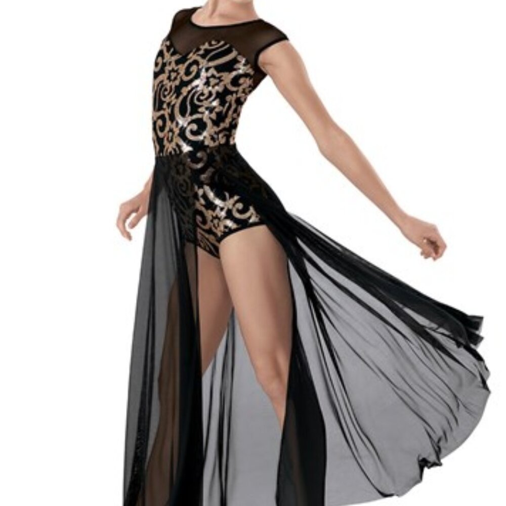 Black & Gold Dance Costume Weissman AS